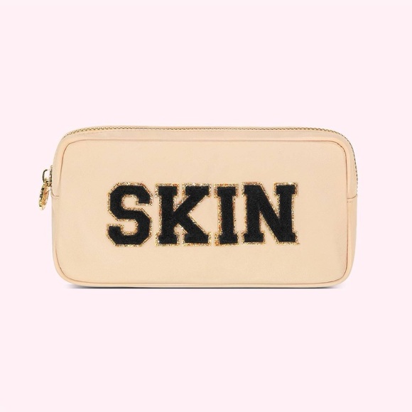 NWT STONEY CLOVER LN Small Skin Pouch in Sand and Noir - Picture 1 of 4